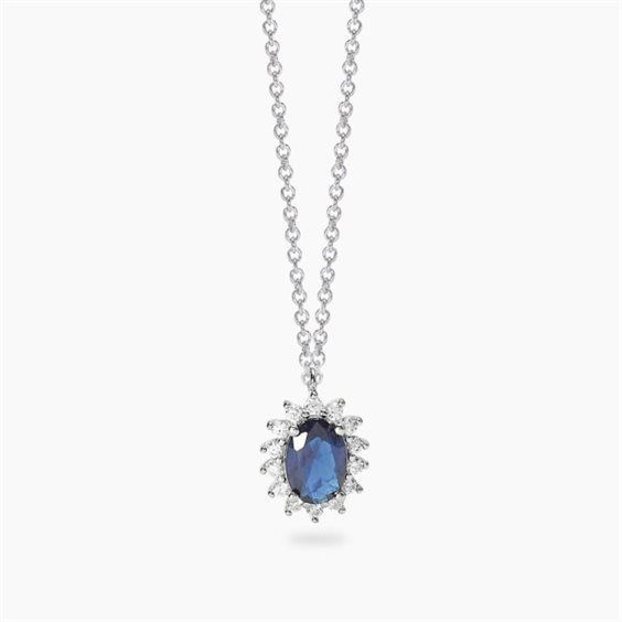 Collana Mabina Donna in Argento Zaffiro 553935 - 553935